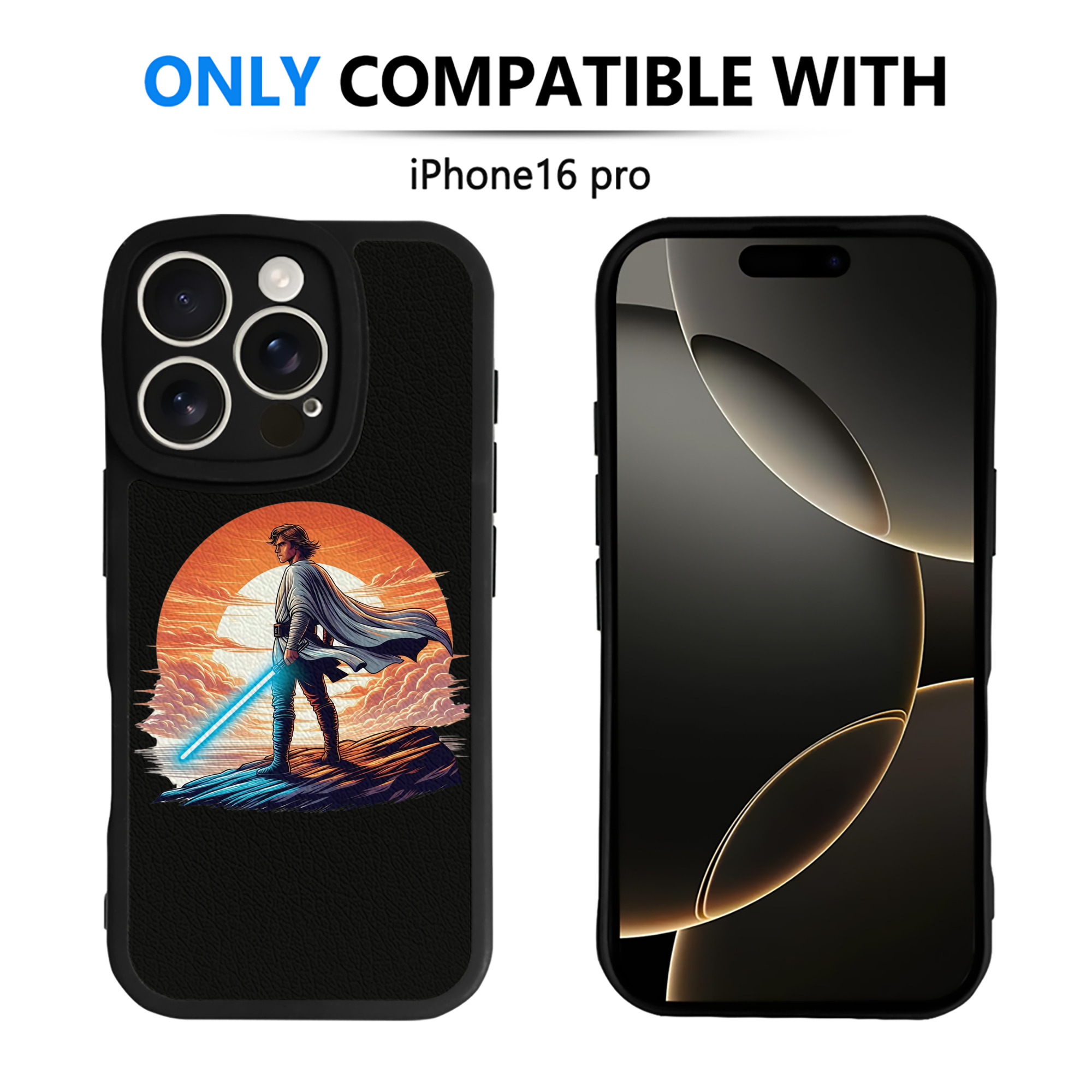 （画像用） スター・ウォーズ Star Wars 【iPhone 16シリーズ対応】シリコンスマホケース（レザー調） 材質：シリコン